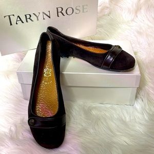 {Taryn Rose 🌹} Chocolate Bangle-Camoscio Flats